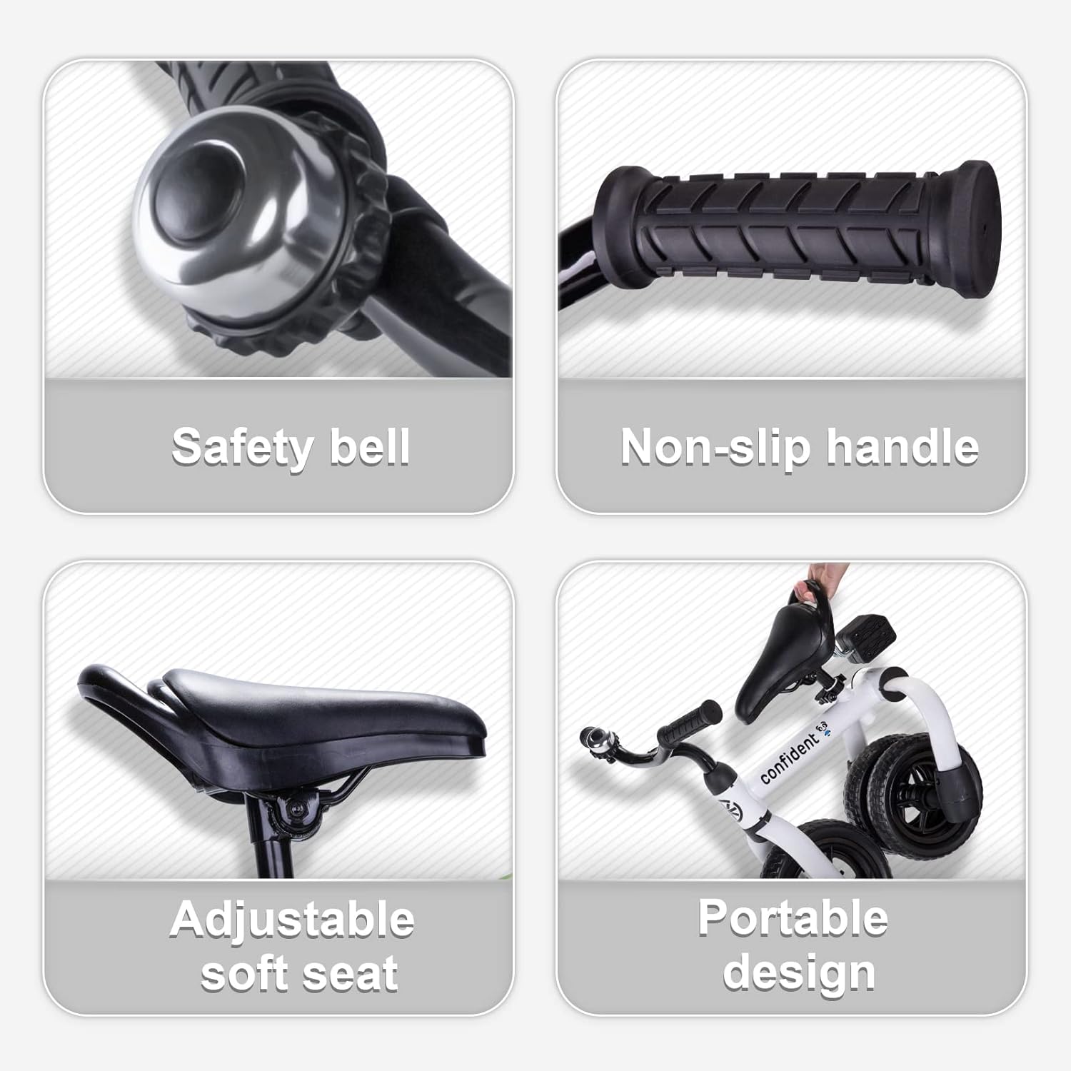 YGJT 3 in 1 Tricycle for Toddlers Age 2 3 4 Year Old, Folding Kids Bikes with Adjustable Seat and Removable Pedal, Ride-on Toys for Infant, Gift for Baby Boys Girls Birthday : Toys & Games