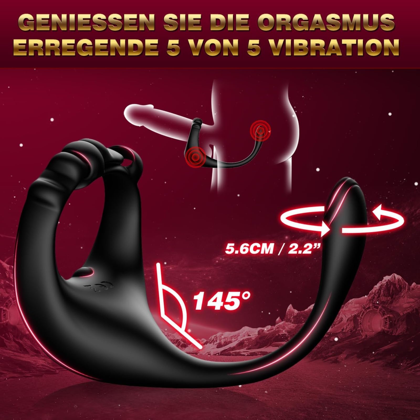 Stimulateur de prostate, accessoire érotique, 10 modes, masseur de prostate avec télécommande