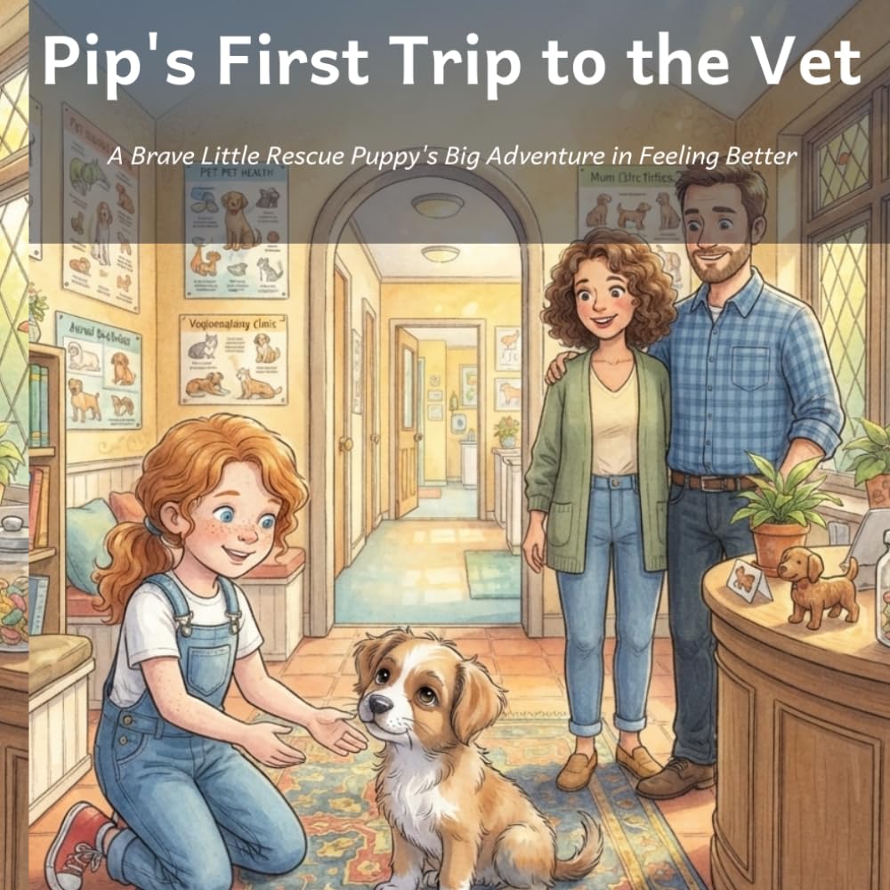 Pip's First Trip to the Vet: A Brave Little Rescue Puppy's Big Adventure in Feeling Better (Pip the Rescue Pup)