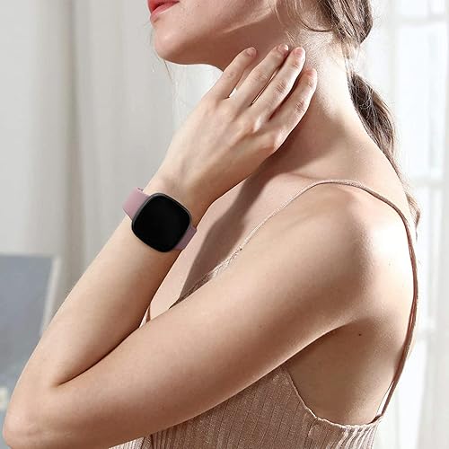 Miniatura 6 de Vancle Bandas de silicona compatibles con Fitbit Versa 4 BandsVersa 3 BandsSense 2 BandsFitbit Sense Bands, Classic Soft Sport Band Correa de