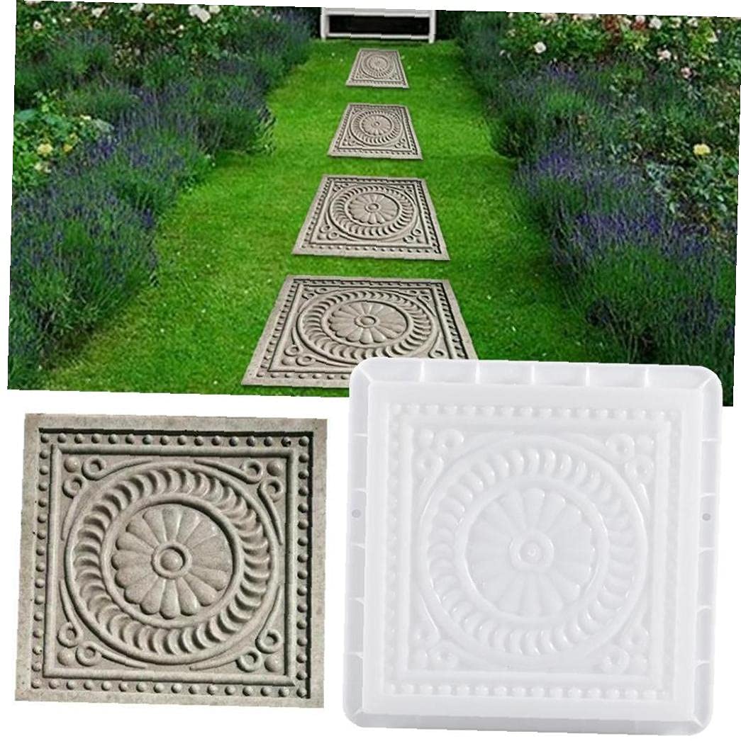 Hormigón Cuadrado Moldea DIY del Pavimento De Ladrillos De Cemento De Piedra Camino De Encofrado Deslizante Herramienta De La Decoración del Jardín 32x32cm