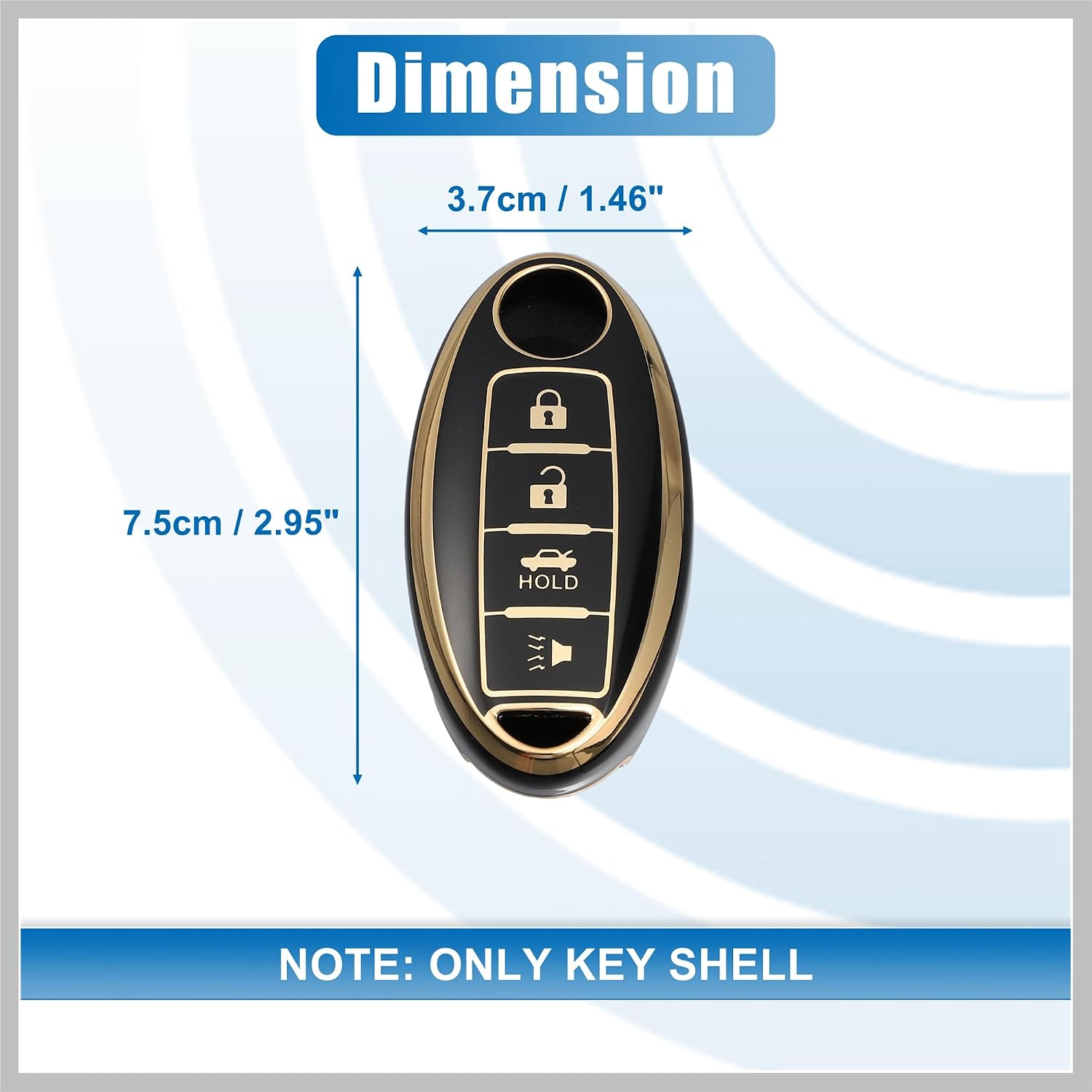 Silicone Smart Key Fob Case Cover for Infiniti QX80 2014 Key Fob Shell Protector Keyless Black Replacement Car Parts image 5
