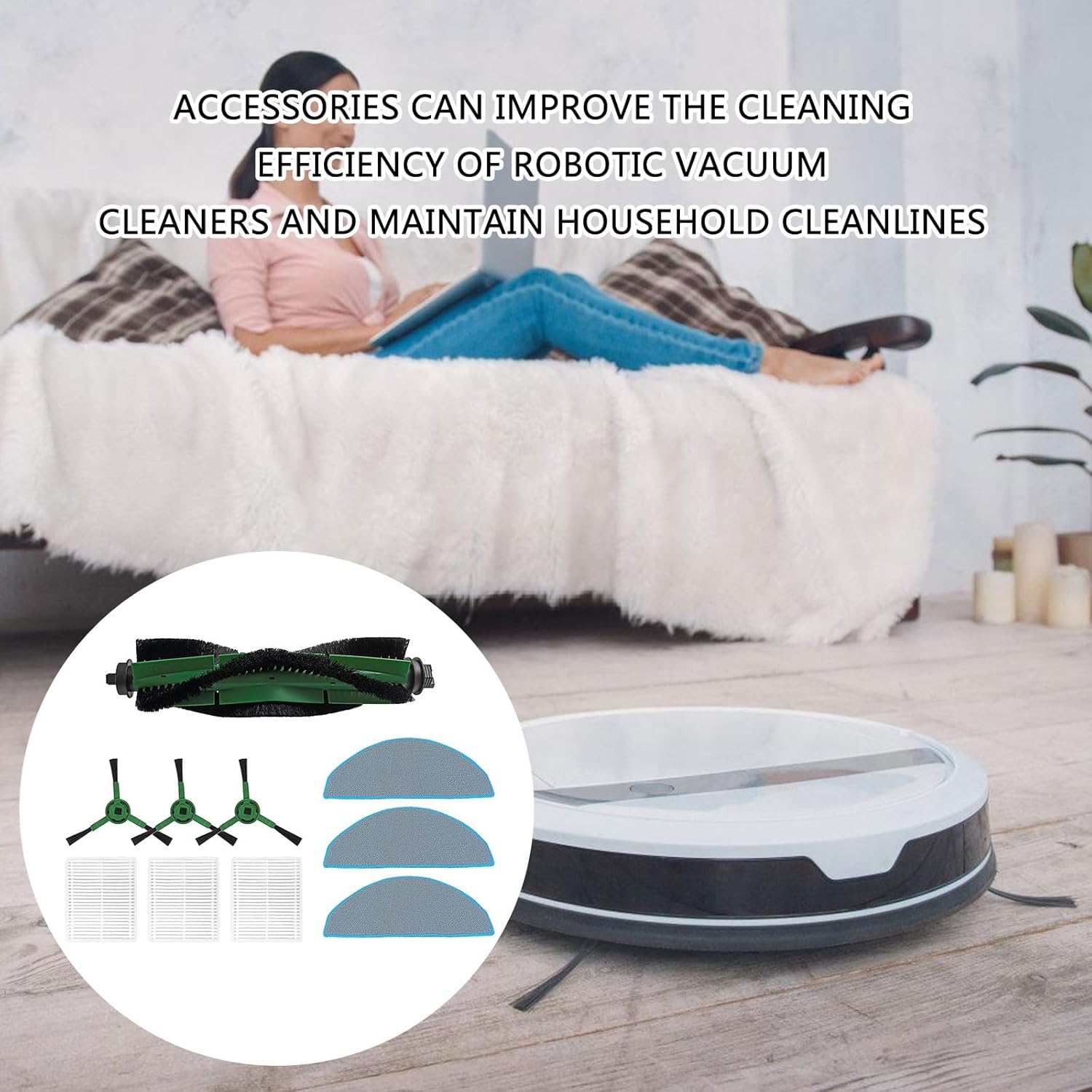 Filter Replacement Part Robot Accessory For Y0112 Main Brush Side Brush Rolling Mop Pad