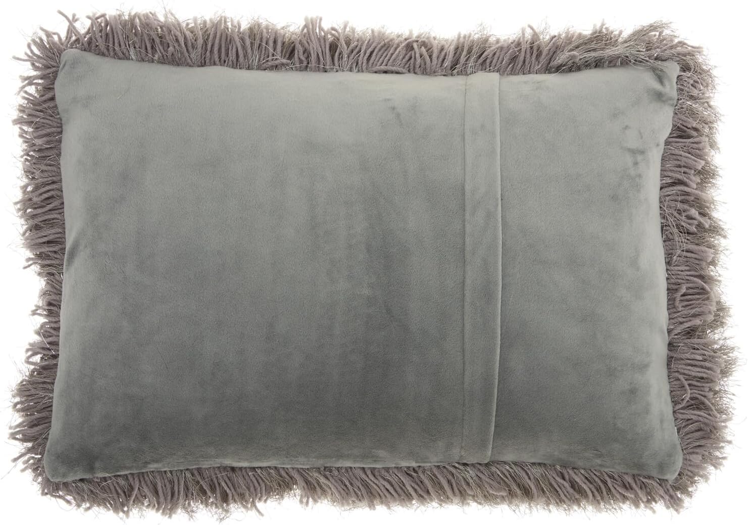 Mina Victory Shag Indoor Charcoal 14" x 20" Throw Pillow
