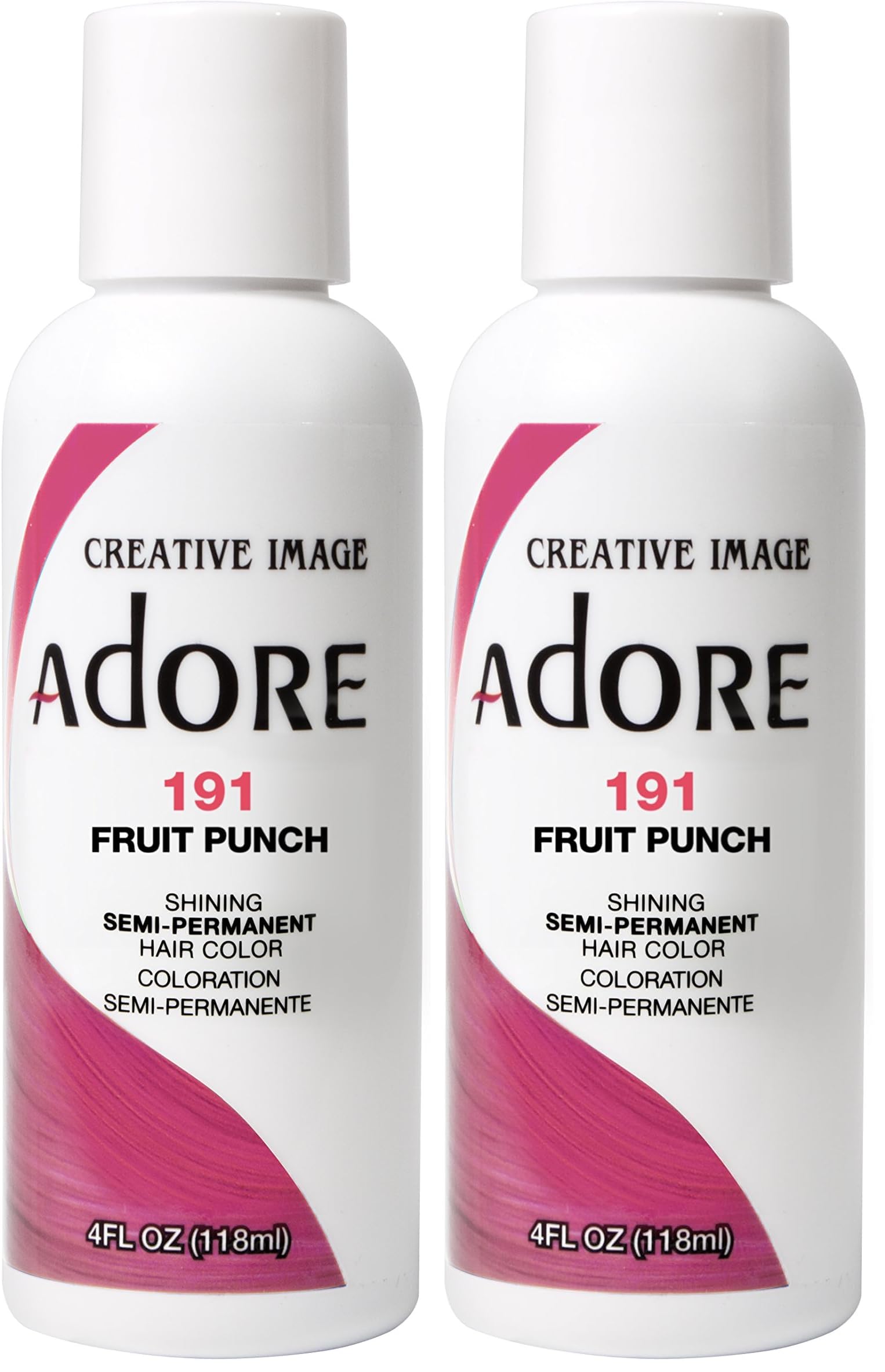 Adore Semi-Permanent Haircolor, 191: Fruit Punch, 4 Fl Oz (Pack of 2)