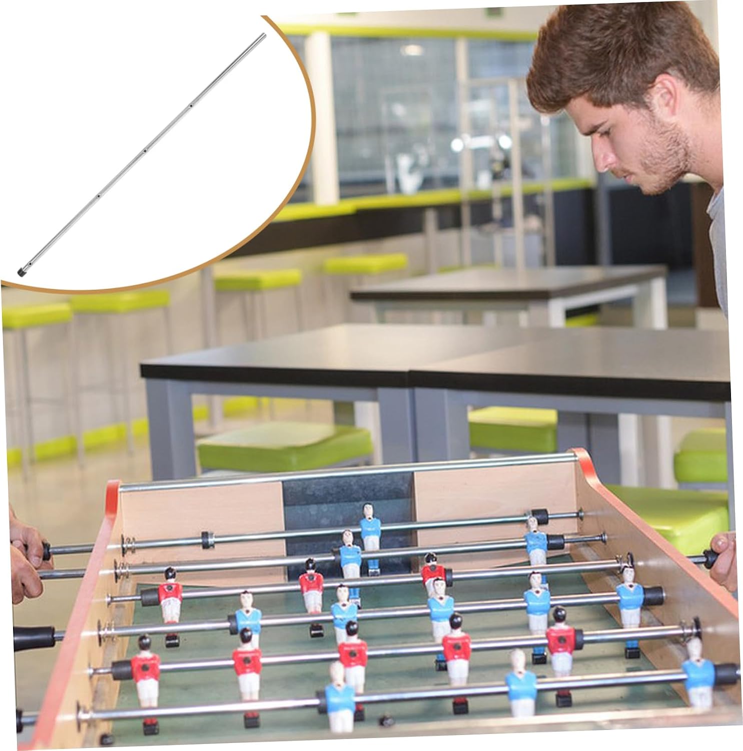 Foosball Table Pole Replacement Iron Rod for Soccer Game Machine Lightweight Easy to Install for Tables Accessory for Football Enthusiasts