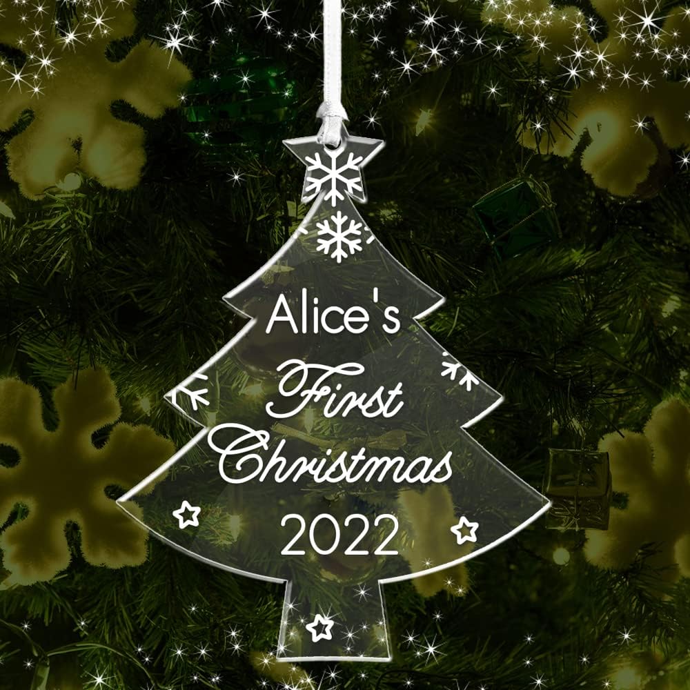 howson london Personalised Christmas Baubles Baby's First Christmas