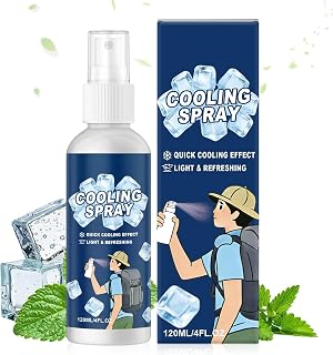 Cooling Spray Non-Greasy Portable Skincare Products | 120ml Summer Heat Cooling Body Mist for Adults Athletes Gym Casual Use Travel Hiking Trekking