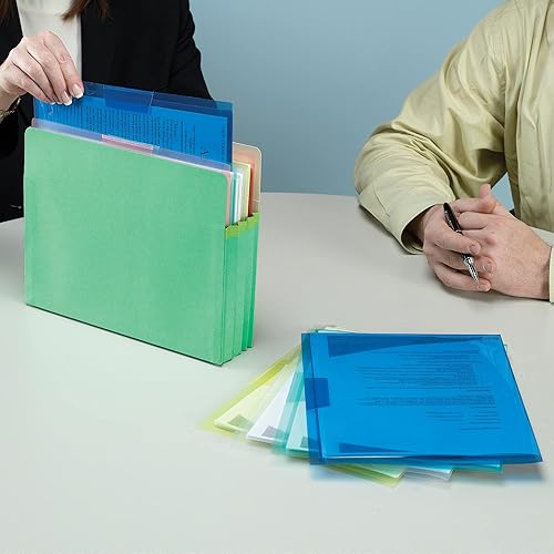 Miniatura 4 de Smead Organized Up - Chaqueta de archivo de proyecto translúcida de polietileno, tamaño carta, transparente, 10 por paquete (85753)