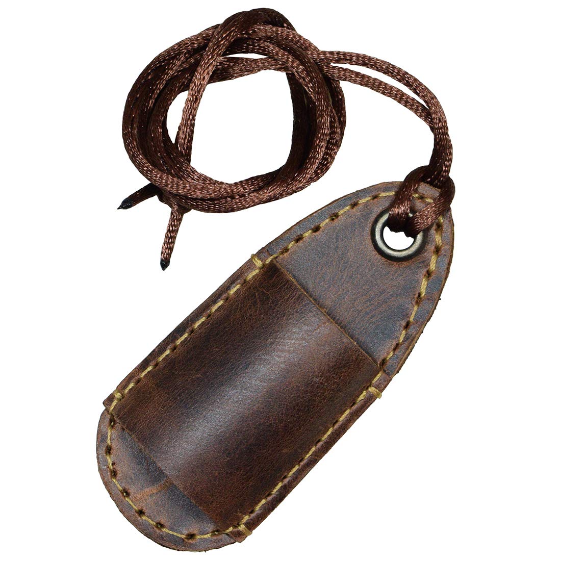 Hide & Drink, Lanyard Pen Holder, Office Supplies, Pen Holder with Neck Strap, Bookworm Accessories, Full Grain Leather, Handmade, Bourbon Brown