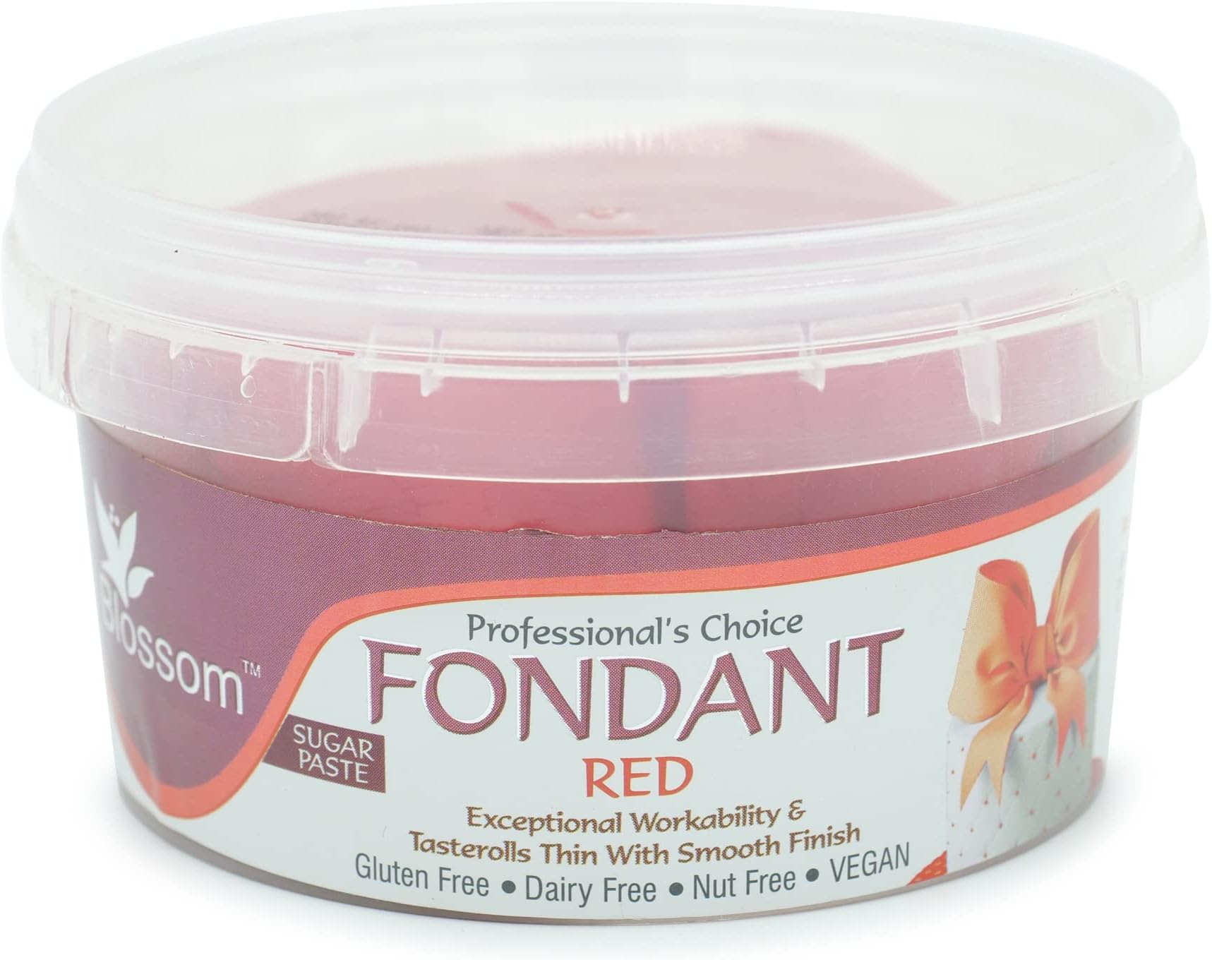 BLOSSOM Red Sugar Paste/Fondant for Cake Decorating - 200g