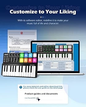 WORLDE PAD48 ポータブル USB MIDI ドラムパッドコントローラ WORLDE PAD48 ポータブル USB MIDI ドラムパッドコントローラー