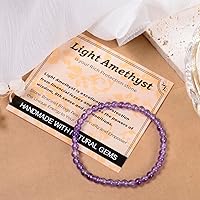 Vista 301 de MASSIVE BEADS Pulsera elástica de yoga hecha a mano con piedra natural, cristal curativo, energía, regalos para adultos unisex de 0.157 in, 0.236