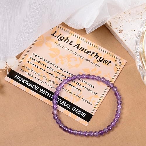 Vista 301 de MASSIVE BEADS Pulsera elástica de yoga hecha a mano con piedra natural, cristal curativo, energía, regalos para adultos unisex de 0.157 in, 0.236