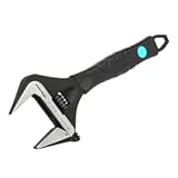 DURATECH 10-Inch Adjustable Wrench&comma; Wide Jaw Opening Black Oxide Finish Plumbing Wrench&comma; CR-V Steel&comma; SAE and Metric Scale Marked&comma; Ergonomic Grip