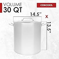 Vista 5 de Olla de caldo Concord de acero inoxidable de 30 cuartos