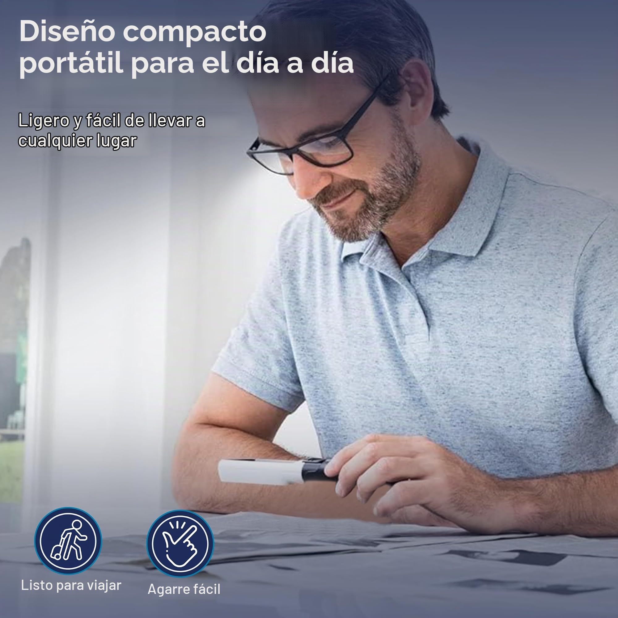 Eschenbach OPTIK MobiluxLED 15113 - Lupa de mano con iluminación LED (75 x 50 mm, aumento de 3,5 x, 75 x 50 mm)