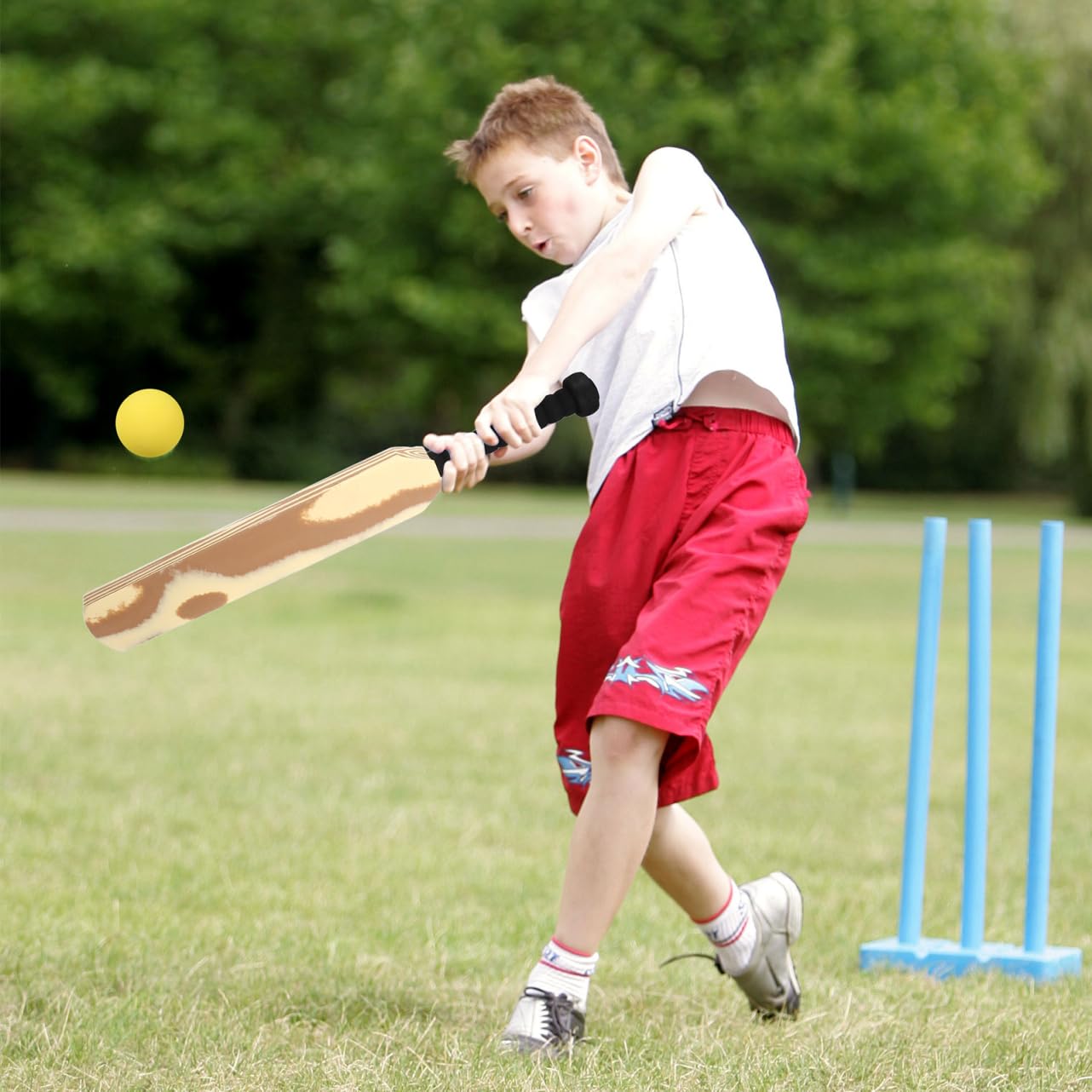 SUPVOX Set da Cricket per Bambini e Ragazzi in Eva Resistente, Mazze Leggere e Tavola da Battuta, Gioco Interattivo Genitori-Figli per attività all’Aperto e Interni, Sviluppo