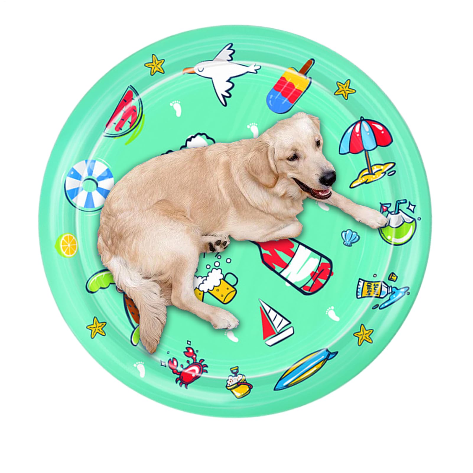 Cat Water Bed Play Mat,Pet Cooling Mat for Hot Weather - Cooling Cat Bed, Interactive Entertainment Toy for Kitten, Feel Cool Comfort