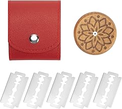 UFO Bread Lame Cutter, Bread Lame Scoring for Tool Sourdough Bread Bakers Bread Razor Scorer Blade Banneton Cutter Scoring Knife Making Bakers Lame Handcrafted Lame with Red Holster and 5 Razor Blades