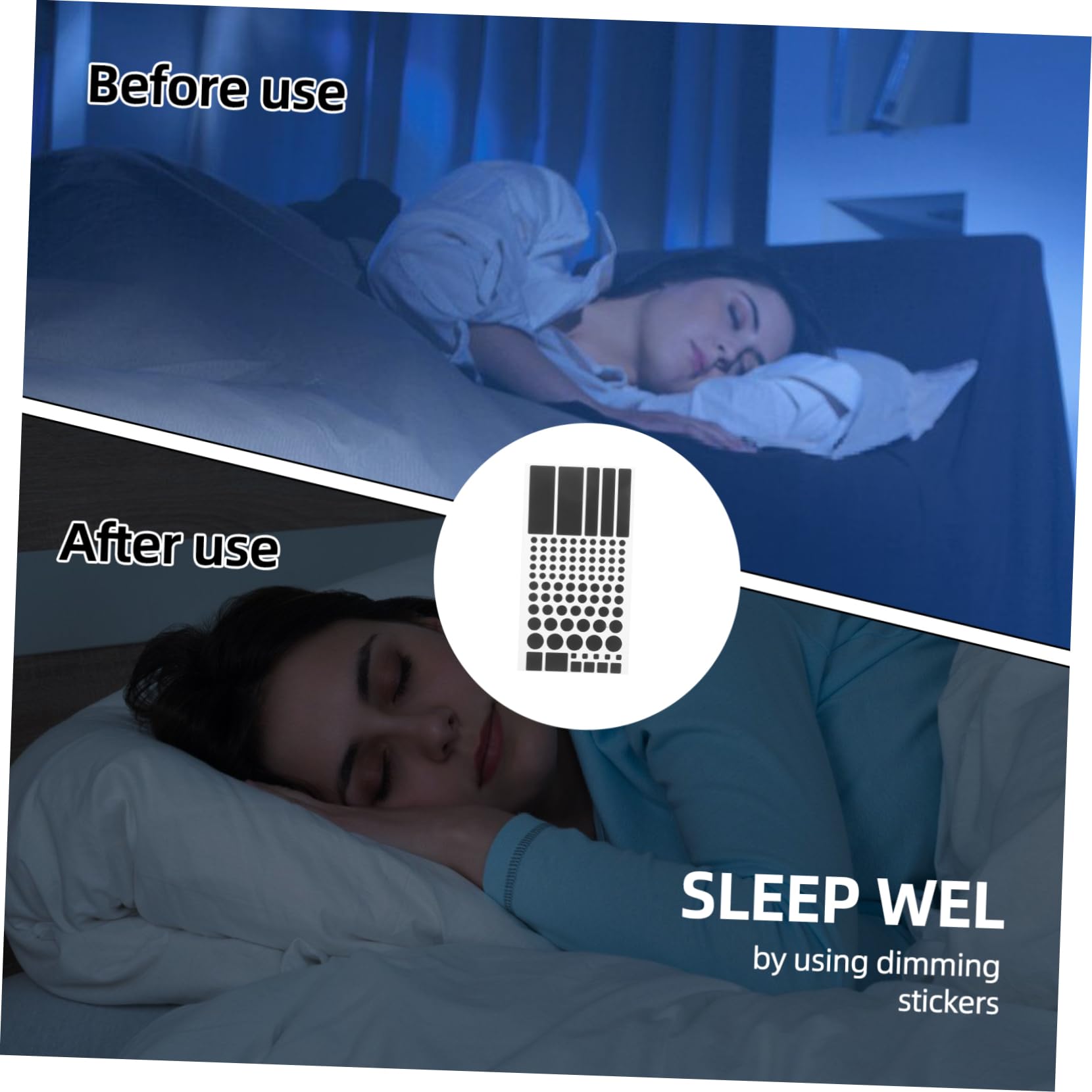 Artibetter Adesivi Dimmerabili Neri 4 Pezzi in Materiale Rivestito per Dispositivi Elettrici e Elettrodomestici, Riducono la Luminosità dal 50% All'80% un Sonno