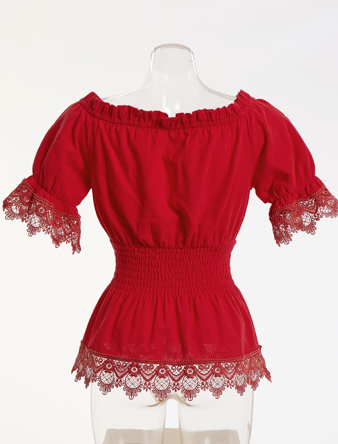 Women's Mexican Floral Embroidered Blouse - Off the Shoulder Bell Sleeve Latin Style Top for Cinco de Mayo Shirts
