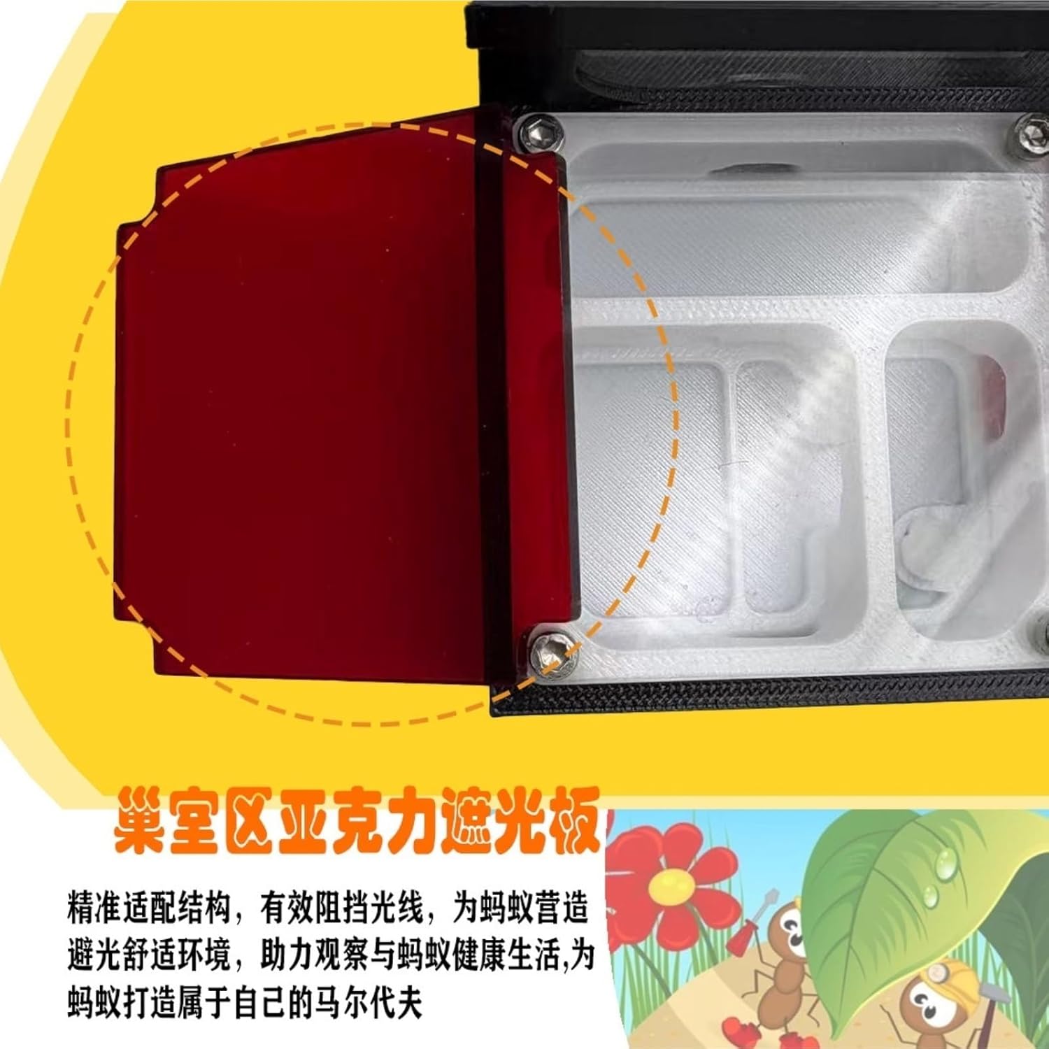 Ant Farm Acrylic Ant Nest Habitat for Pet Ants with Observation Window Habitat