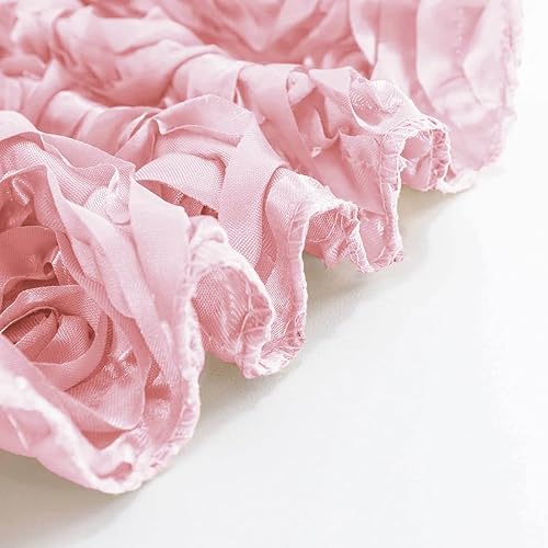 Miniatura 10 de BalsaCircle Mantel rectangular de satén azul rey de 90 x 156 pulgadas, diseño de rosetas elevadas, para bodas, fiestas, comedor