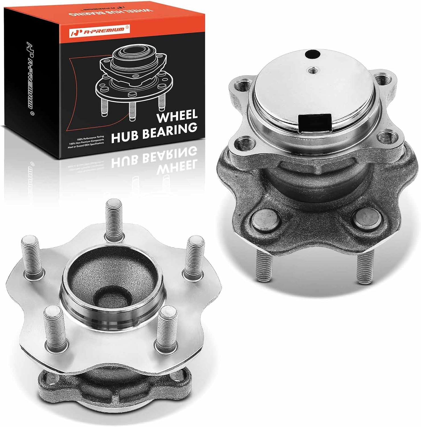 A-Premium 2 x Rear Wheel Bearing and Hub Assembly with 5-Lug Compatible with Nissan Sentra 2007 2008 2009 2010 2011 2012 L4 2.5L