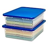 HOMZ Plastic Storage Totes with Snap-On Lids