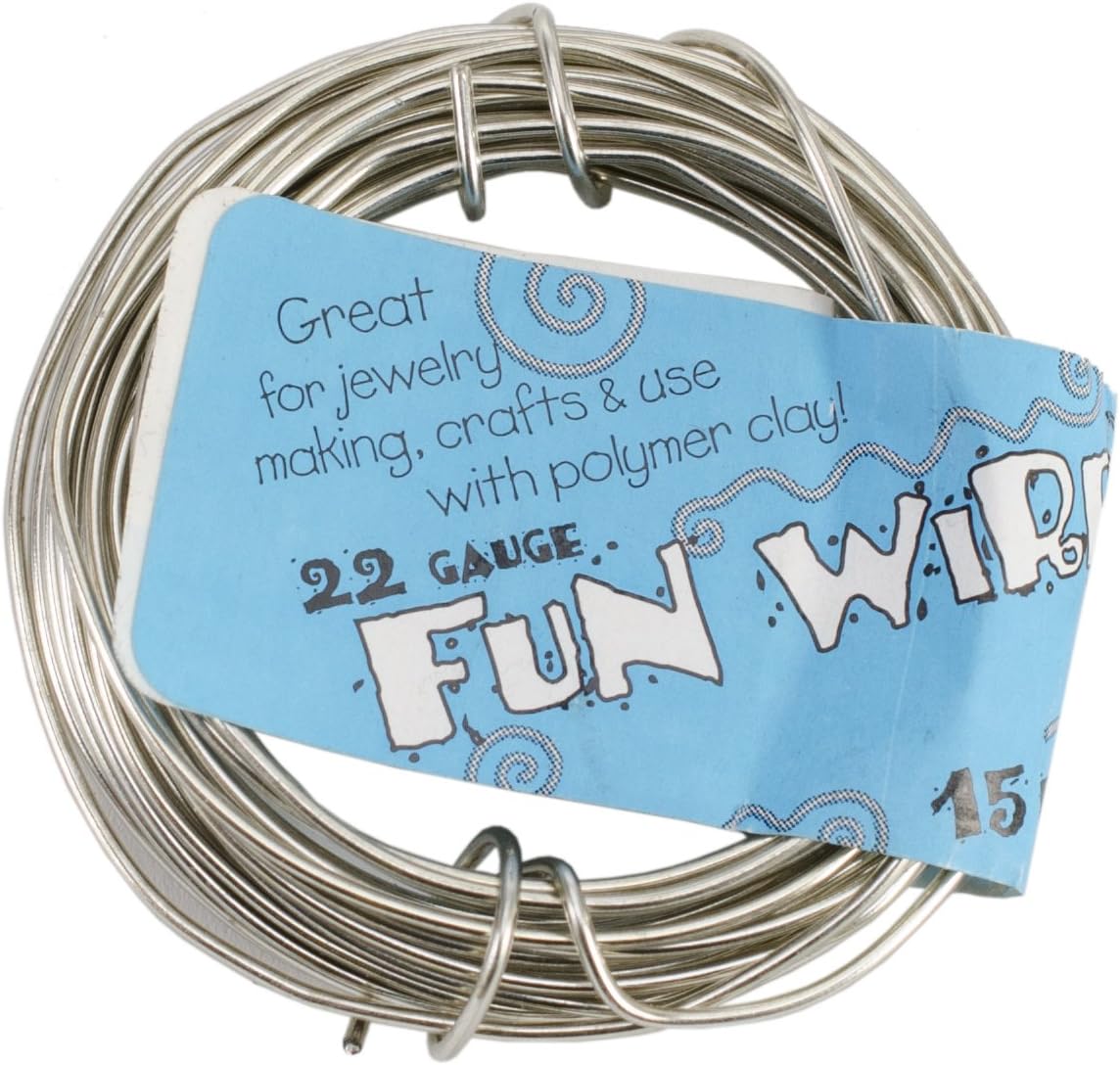 Toner Plastic Coated Fun Wire 22 Gauge 15'-Icy Silver