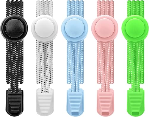 AIXMEET 1 Pair / 5 pairs No Tie Shoe Laces for adults, Elastic Shoe laces,shoelaces tieless, no tie shoelace for kids