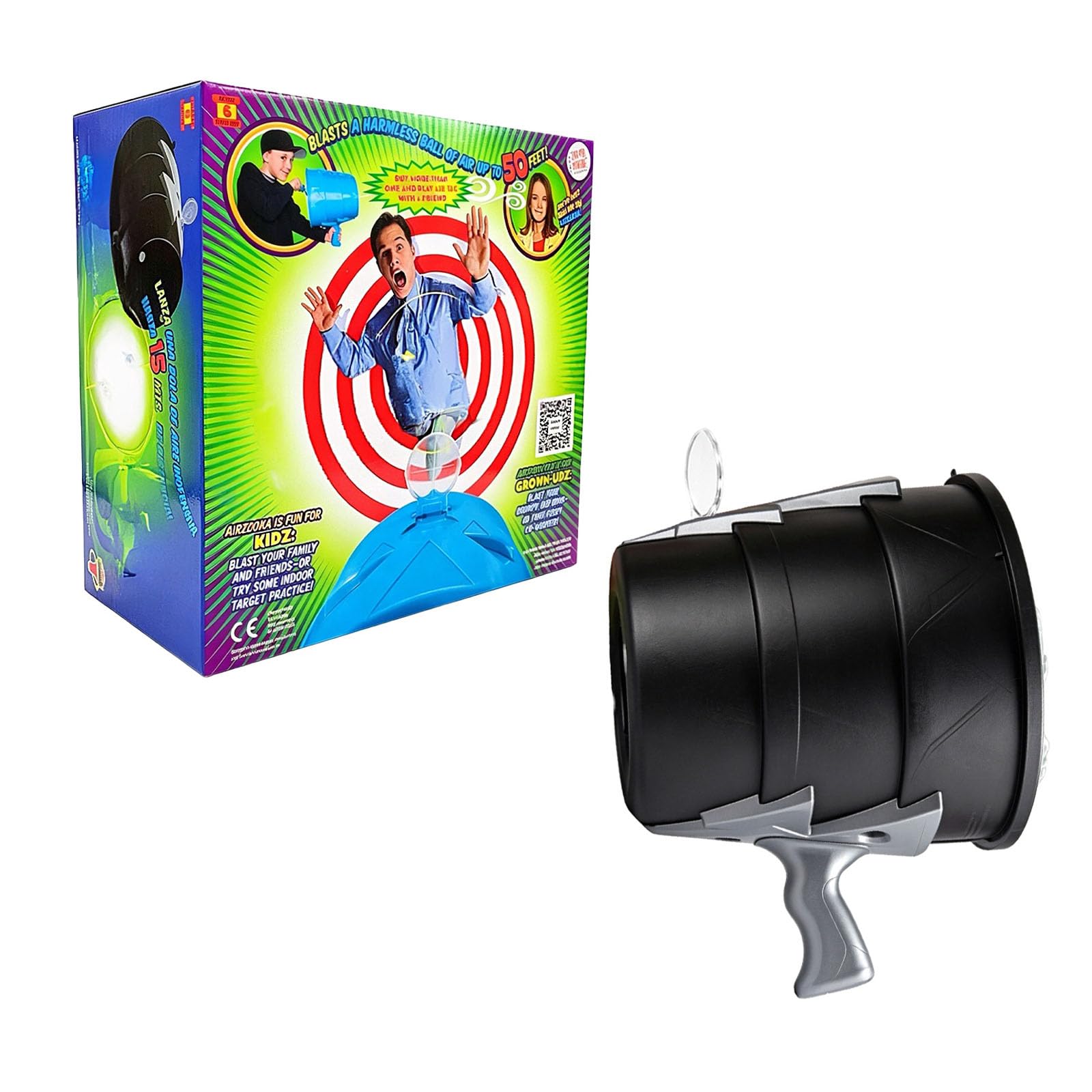 Air Cannon Toy- Handheld Air Blaster for Adults Single Shot Air Vortex Cannon Toys, Air Shooter, Bullseye Blaster as Seen on TV