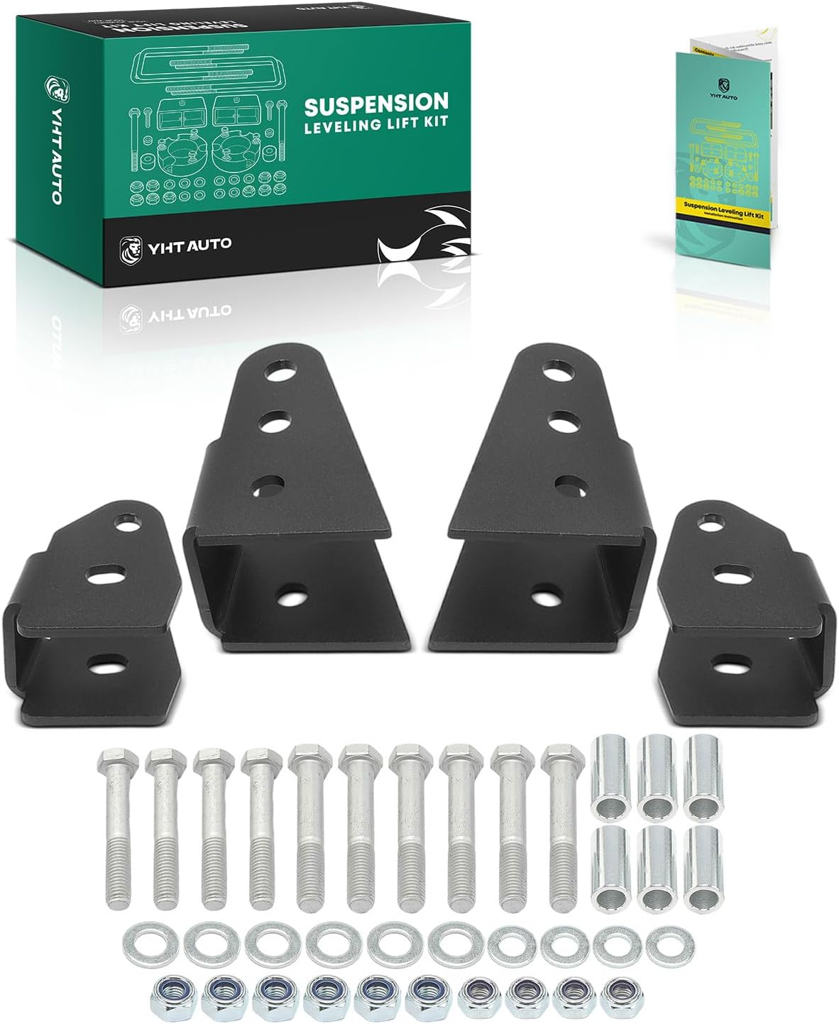 YHTAUTO 2 Inch Front & 2 Inch Rear UTV Full Leveling Lift Kit Fits Kawasaki Teryx/Teryx4 750 2012-2013, 800 2015-2022 | Raise the Front & Rear By 2 Inch | 4PCS Suspension Leveling Kit w/Hardware