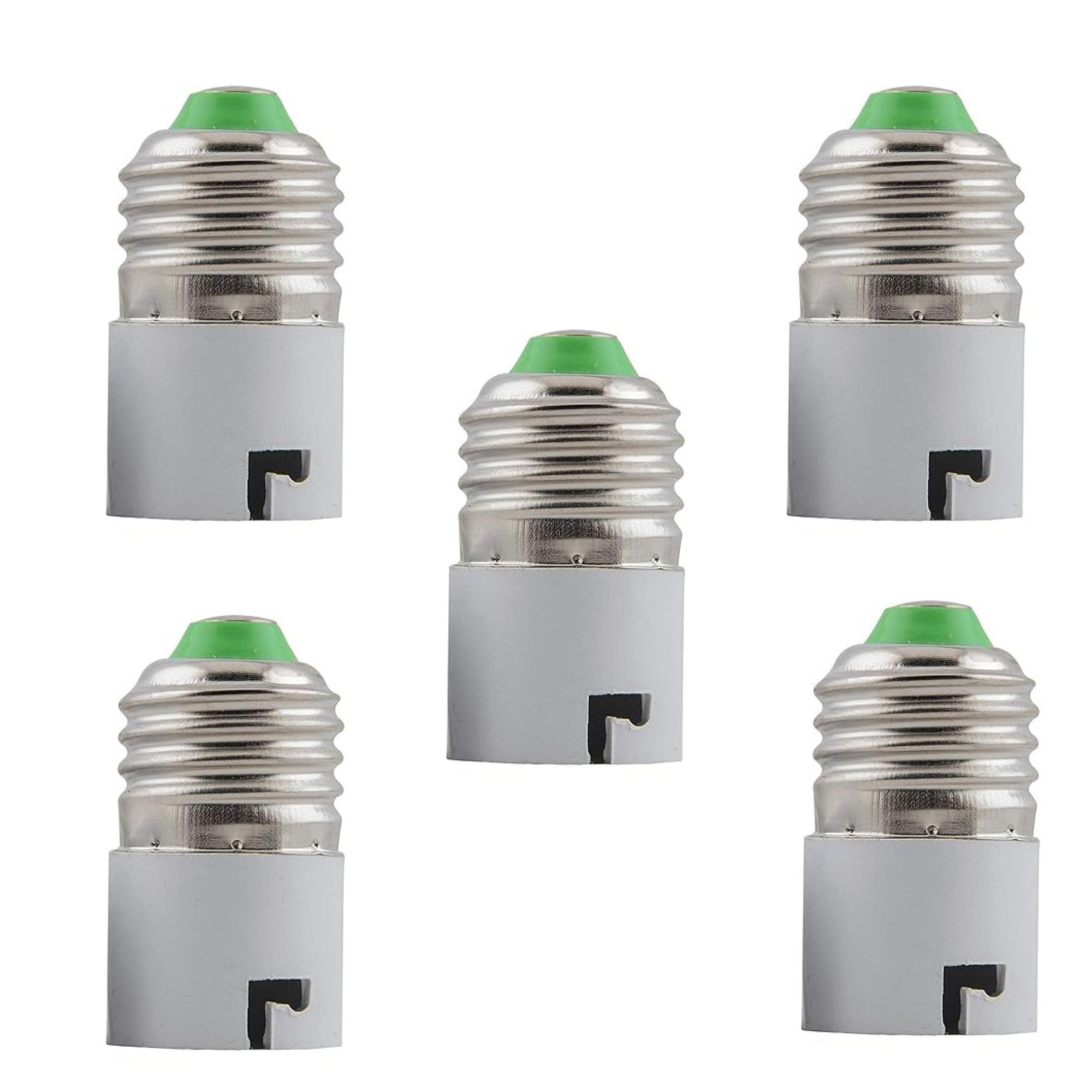 GreyWings E27 to B22 Converter Adapter for LED & CFL Bulbs, White Plastic Lamp Holder Base, Screw to Pin Converter, Pack of 5-image-41