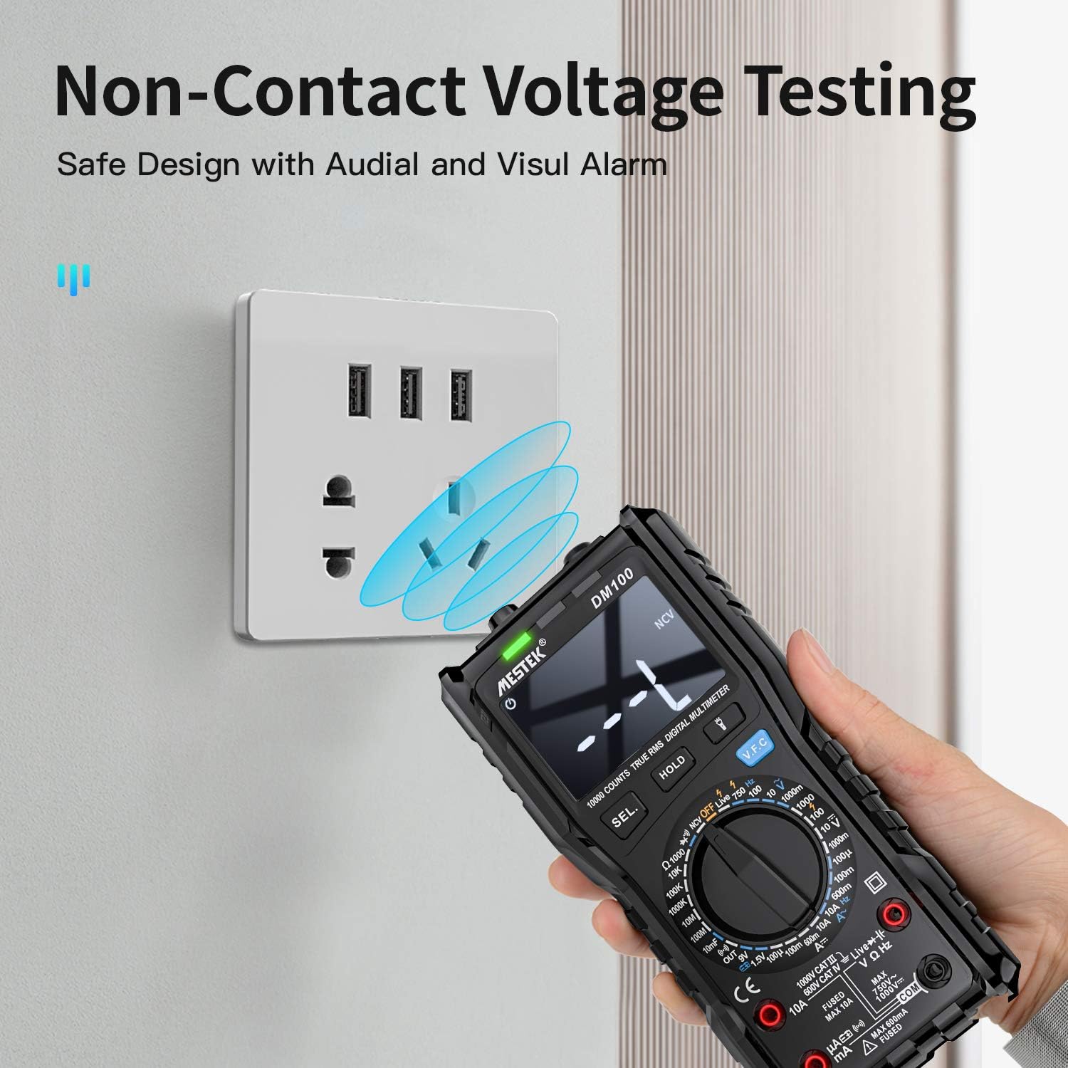 Digital Multimeter Spannungsprüfer AC DC Strommessgerät Stromzähler MESTEK Spannung Tester NCV VFC Amp Volt Ohm Hz Dioden Widerstand Frequenz Kapazität Hochgeschwindigkeits Verbrennungsschutz