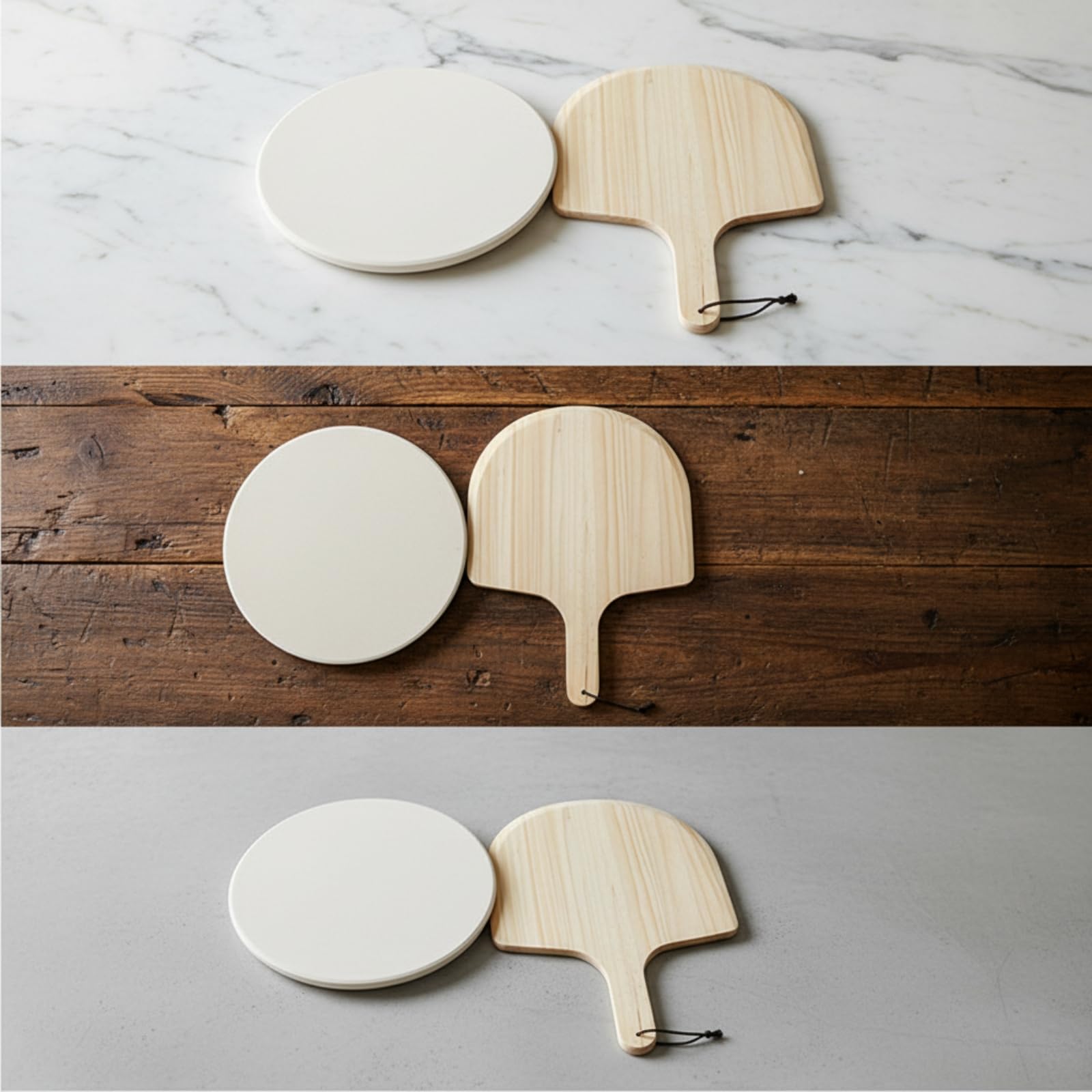 MagiDeal Piedra para de Cocina Refractaria Bandeja para Hornear Base y Pizzas Cordierita Que Soporta Temperaturas Grietas Adecuada para Hornos Convencionales Parrillas Barbacoas