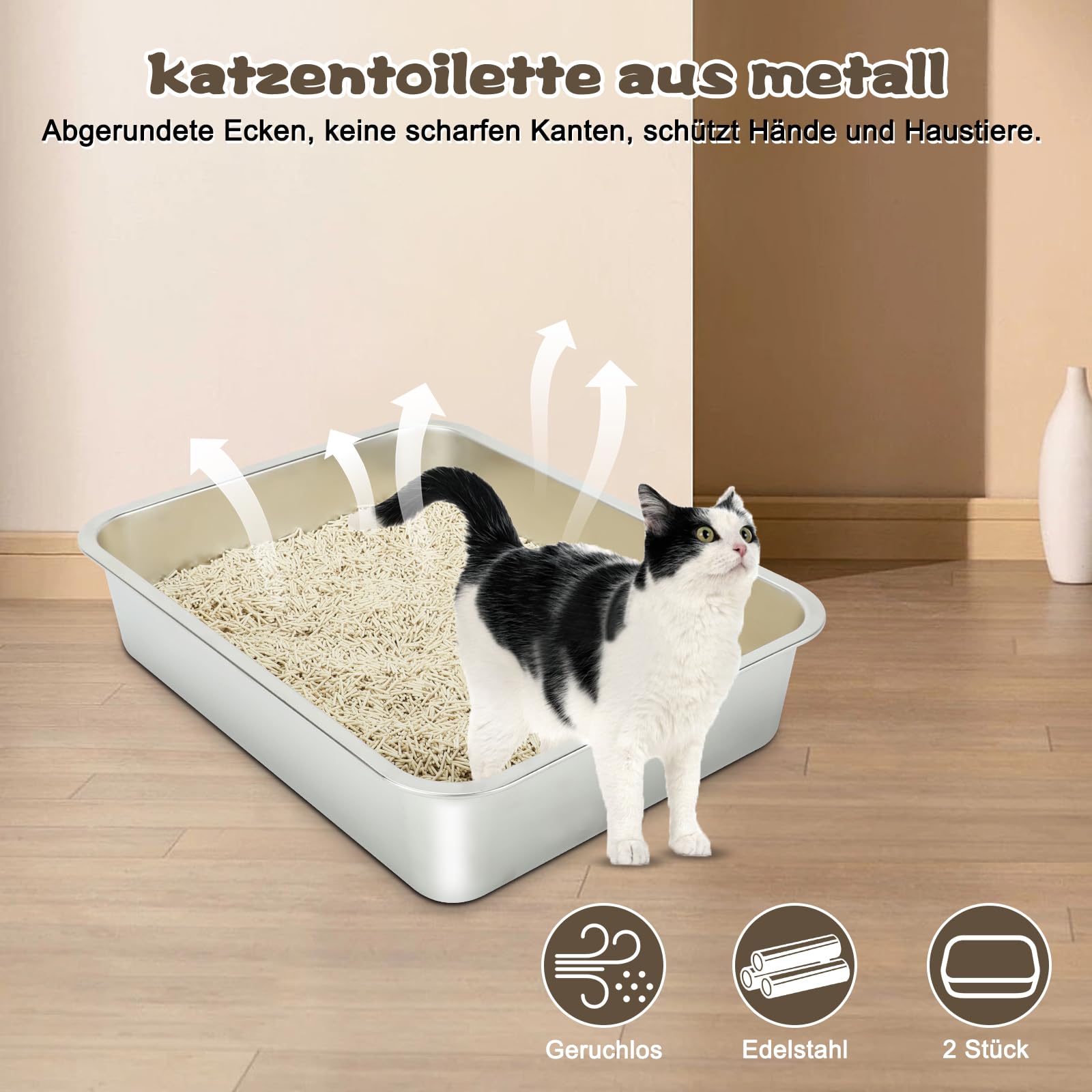 RVS Kattenbak Grijs S | Tweedekansje | OP=OP - Kattenbakken