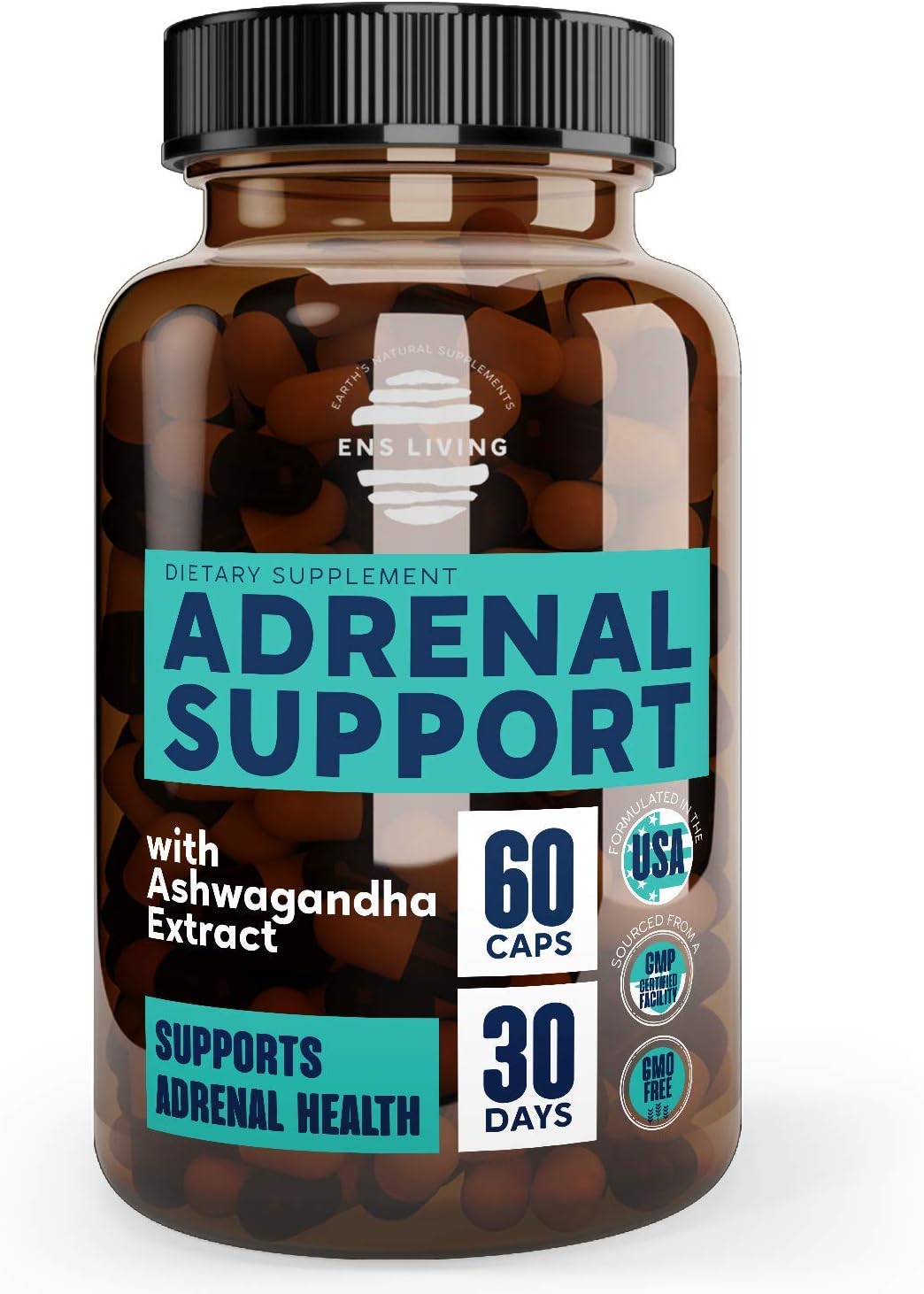Adrenal Support Cortisol Manager for Natural Energy, Focus, Brain Fog, Fatigue and Memory │ Natural Energy Pills with Ashwagandha, Rhodiola Rosea & Adaptogens