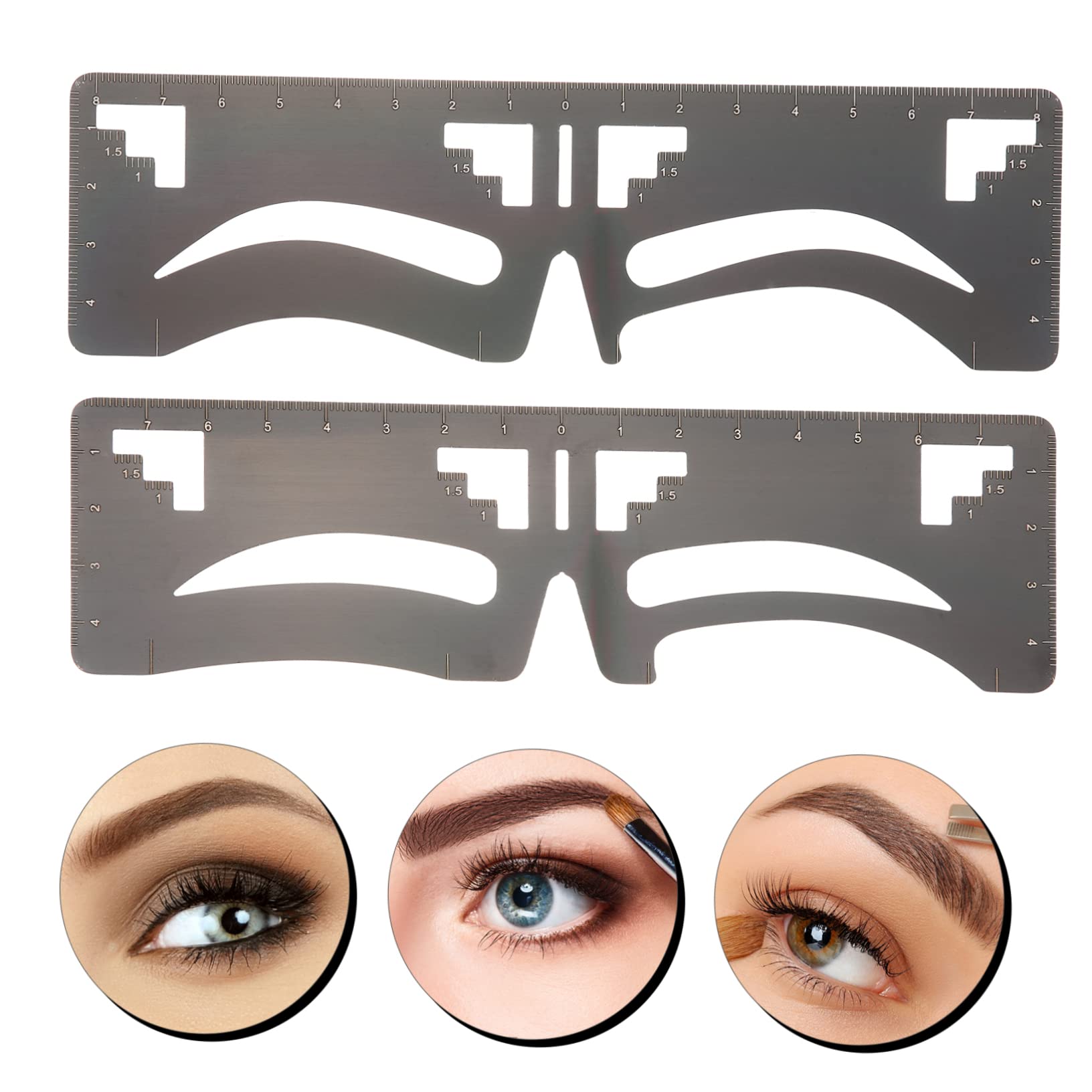 FRCOLOR 5 Set Di Righelli Per Sopracciglia Simmetrici Guida Per Sopracciglia Stencil Per Trucco Da Donna 2 Pezzi * 5