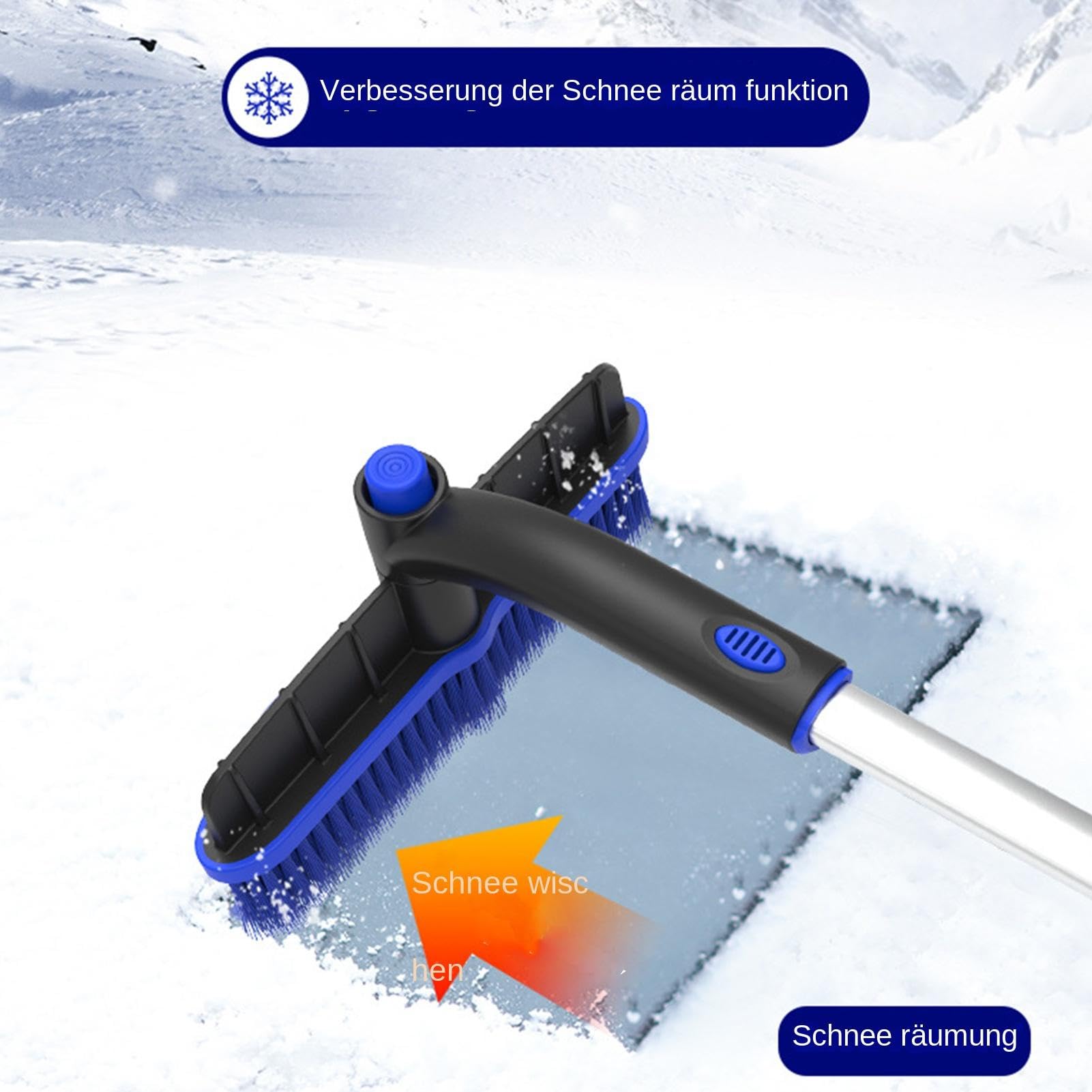 Auto-Schneeschaufelbürste, Auto-Schneeschaber, Winter abnehmbare
