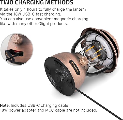 Miniatura 5 de OLIGHT Olantern Classic 2 Pro - Linterna de campamento con control de aplicación, linterna LED recargable de 300 lúmenes con fuentes de luz duales