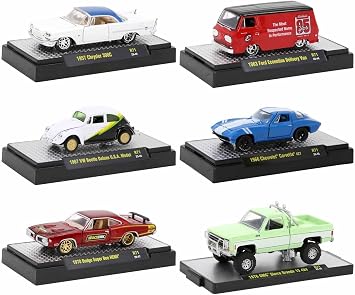M2 Auto Meets Set of 6 Cars in Display Cases Release 71 Limited Edition 1/64 Diecast Model Cars 32600-71