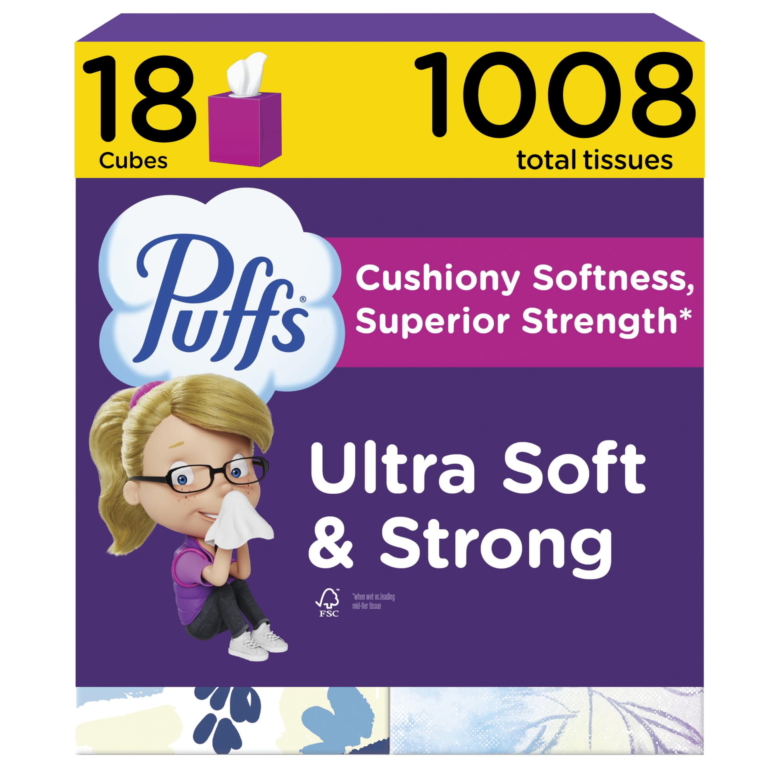 Amazon.com: Puffs Facial Tissue Ultra Soft Non-Lotion, 18 Cube