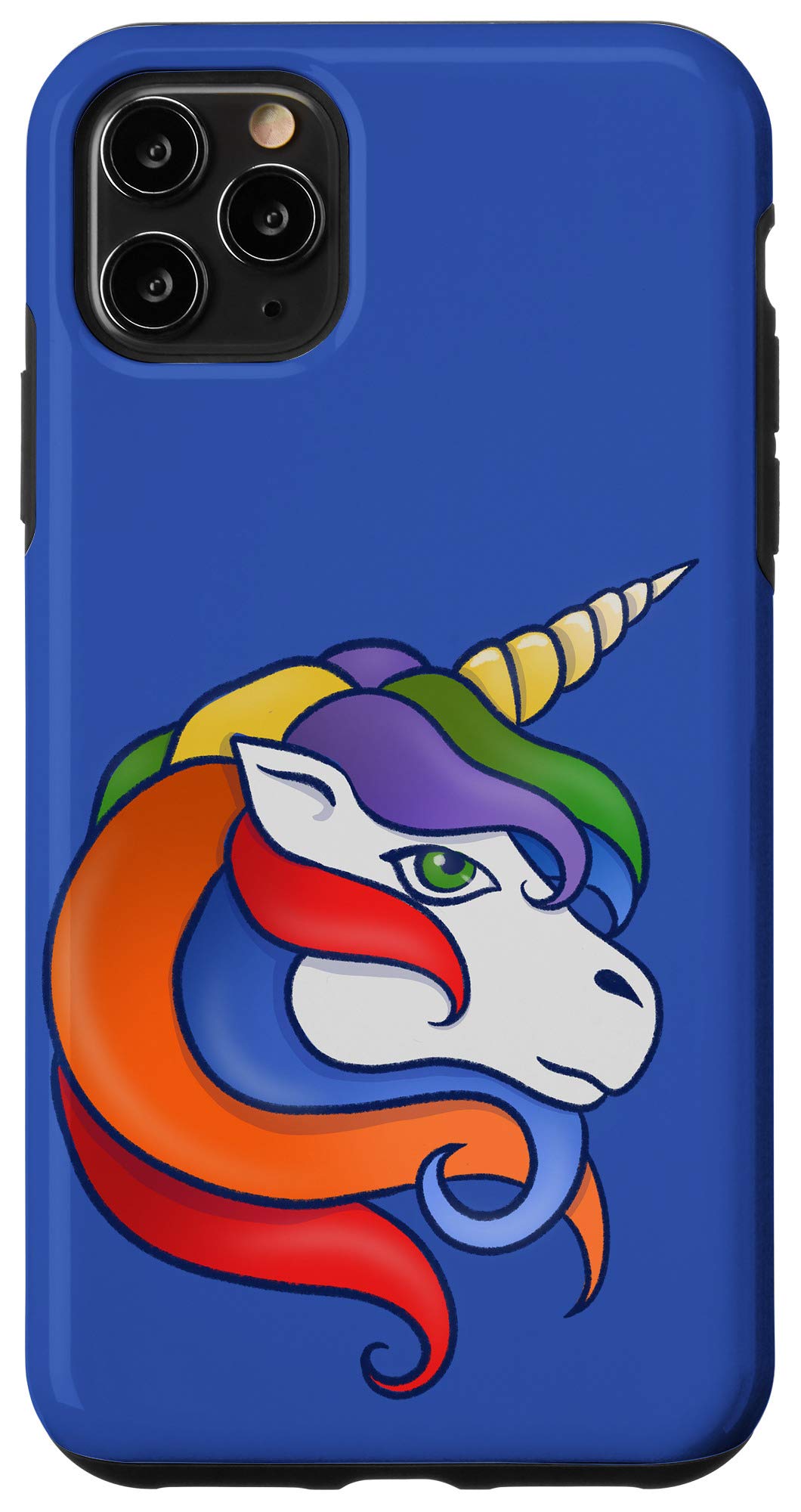 iPhone 11 Pro Max Retro Rainbow Unicorn Art 80s rainbows Case