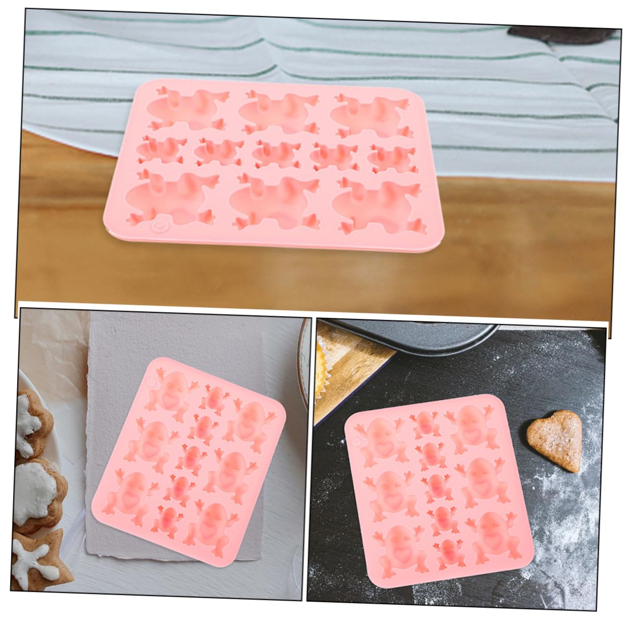 HOMSFOU 5 Series Rana Chocolates Y Dulces Herramientas De Repostería Diy Flexible Limpiar Decorar Pasteles Y Fiestas 2 Piezas X 5