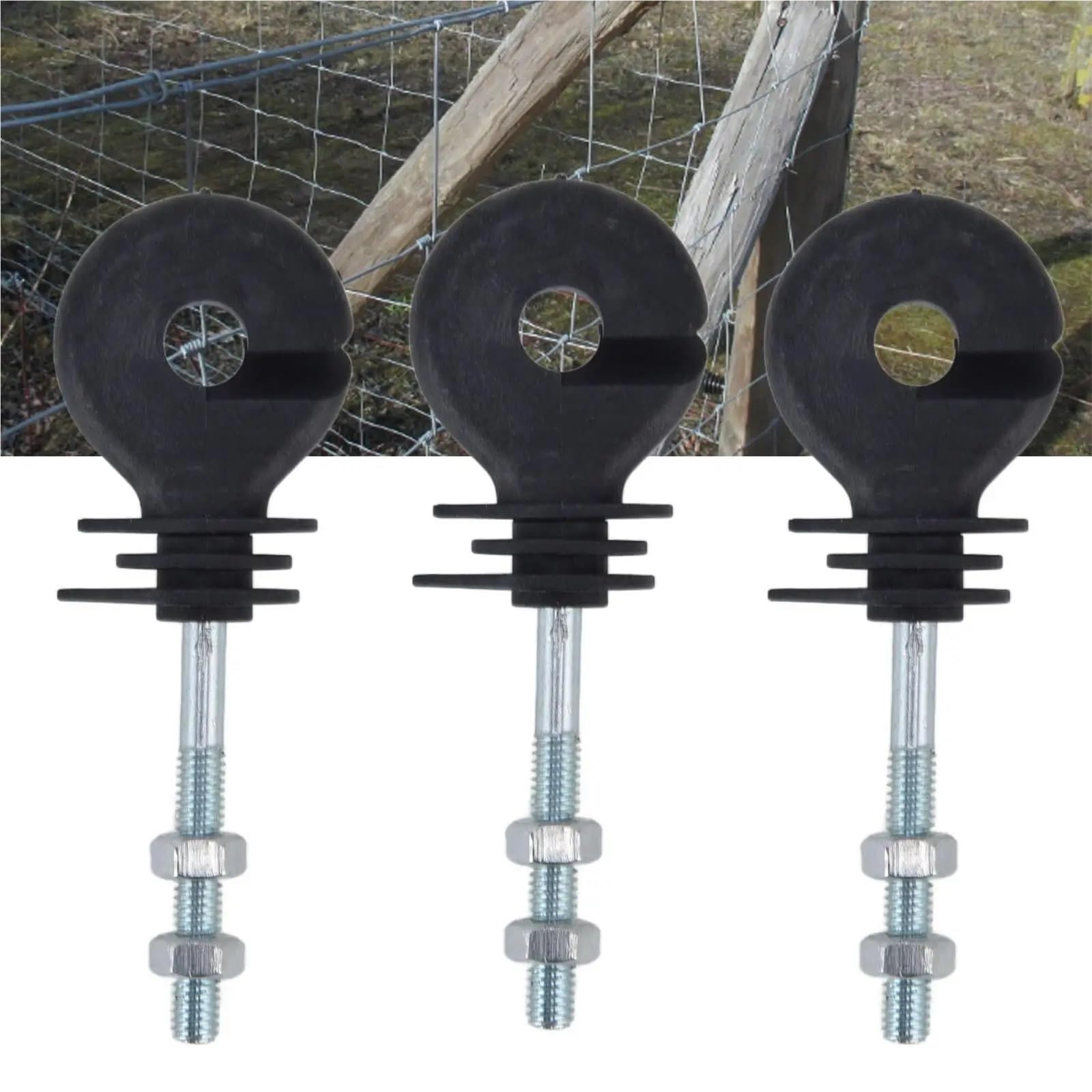 Isolatori Recinto Elettrico 50 chiodi isolanti M6 for recinzioni elettriche - Isolatori filettati for for allevamento e bestiame