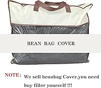 Vista 2 de Funda de sofá puff (rosa piel, 5 pies (51.2 x 23.6 in) solo funda)