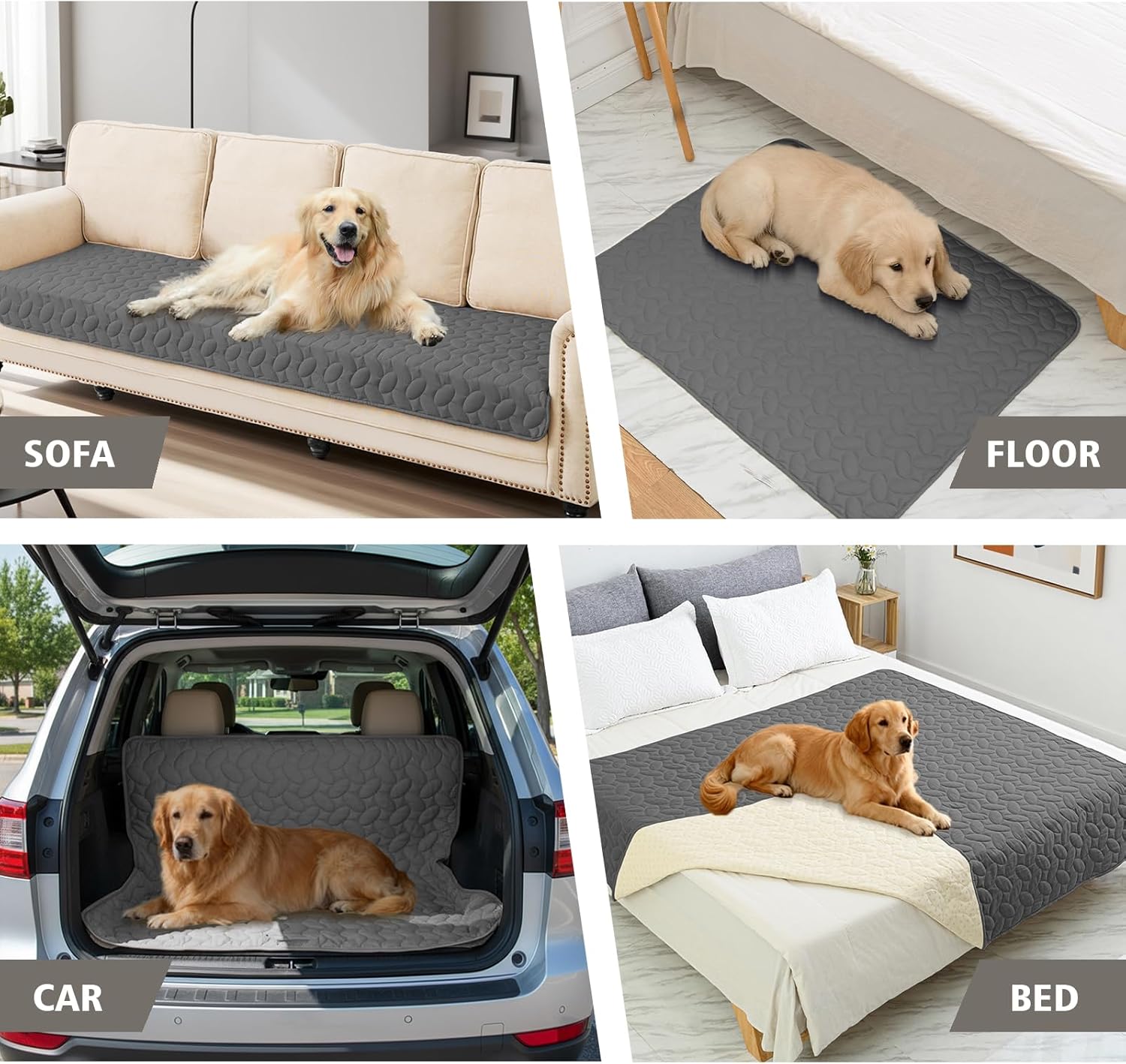 Ameritex Pet Bed Cover Dog Bed Blanket for Sofa and Furniture Waterproof New Pattern Design (68x82 Inch, Dark Grey) - Image 3