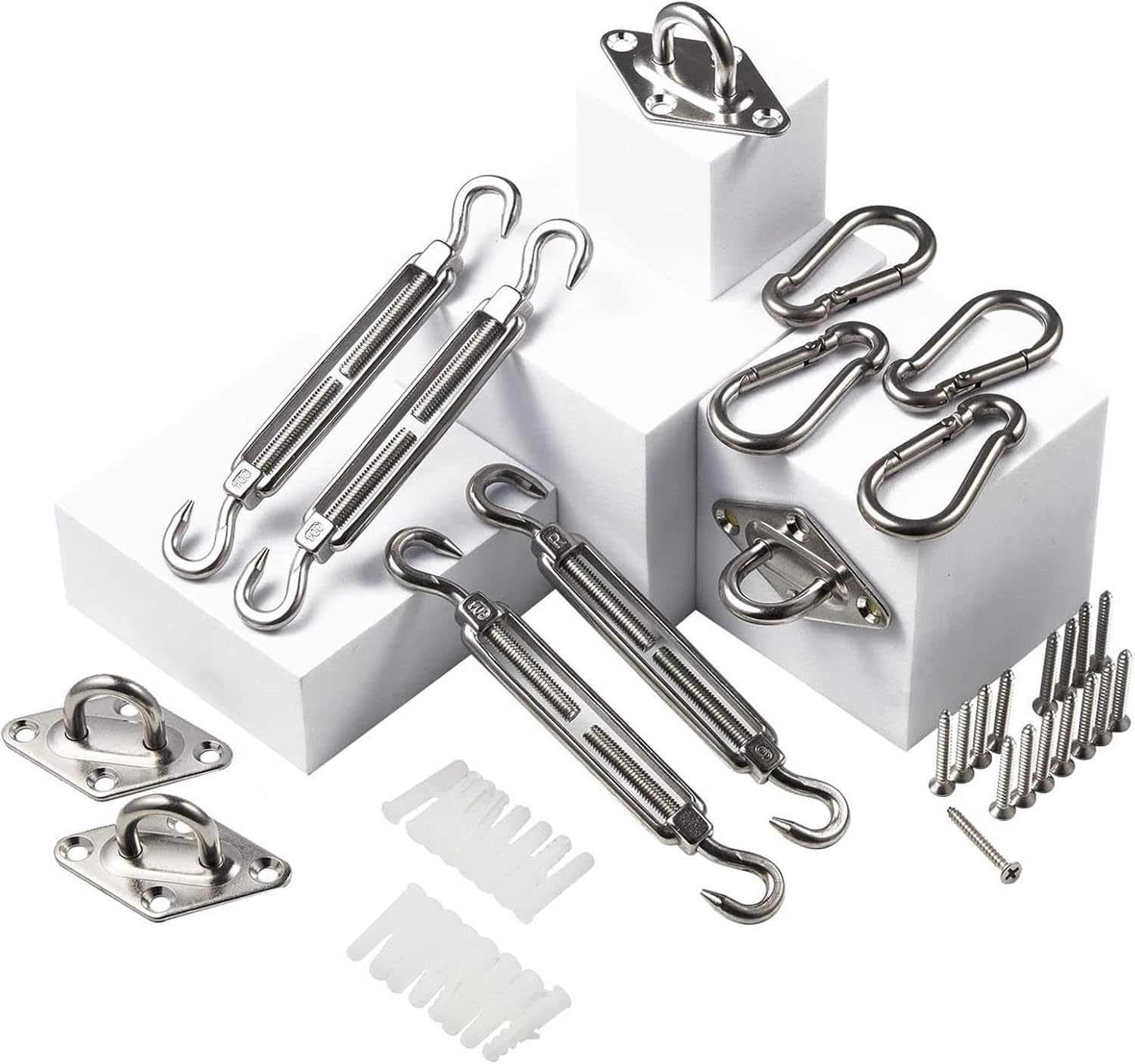 Awning Attachment Set Sunshades Canopy Installation Kits Installation Kits Adjustable Turnbuckle Shade Sail Hardware Kits for Patio